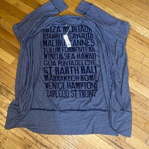 SUNDRY striped destination shrug